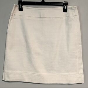 White Talbots petite casual skirt business casual work outfit